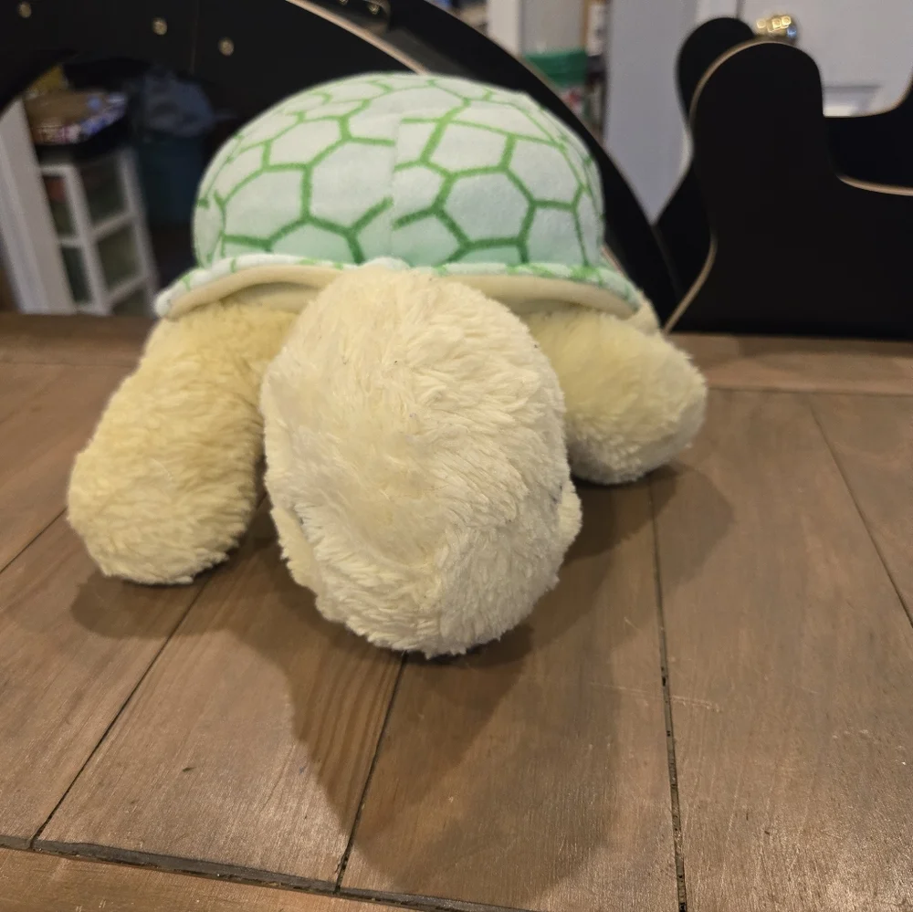 Plush Aurora Turtle Toy with Green Shell